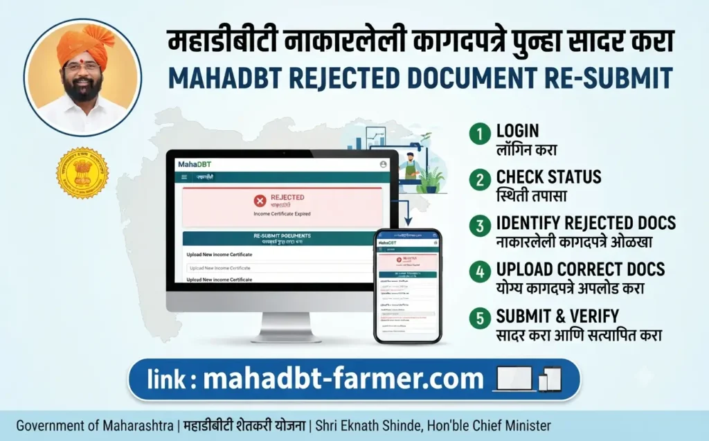 mahadbt-rejected-document-re-submit-guide