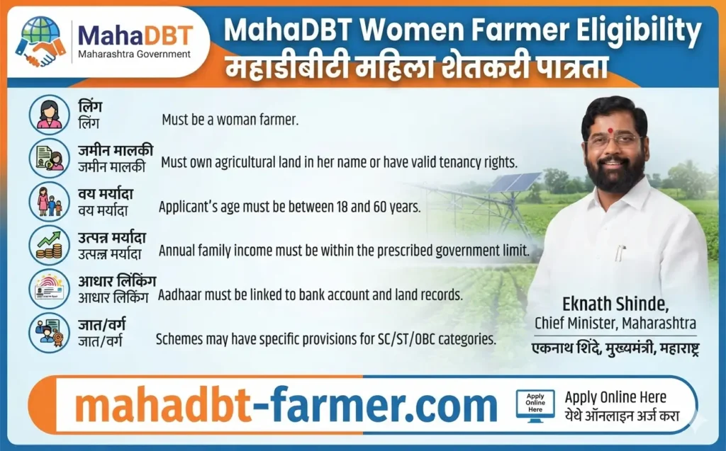 mahadbt-women-farmer-eligibility